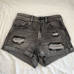 Black jean shorts PacSun